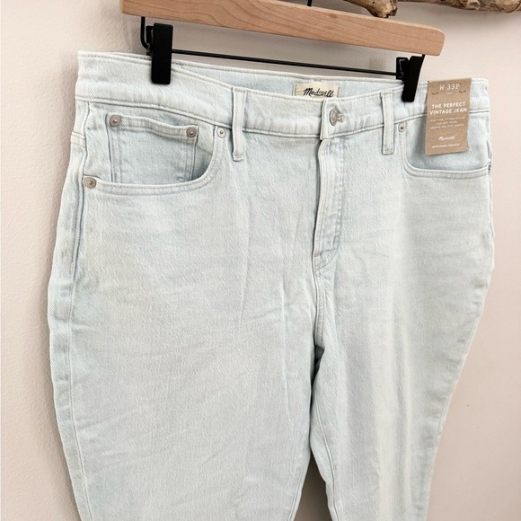 Madewell The Petite Perfect Vintage Jean Light Wash High Rise Straight Leg W 33P - Picture 4 of 7